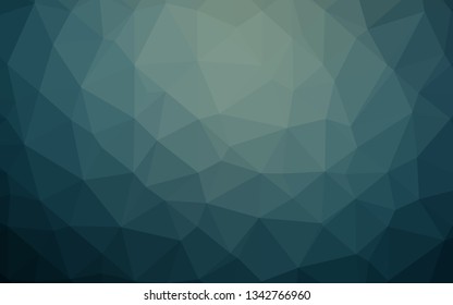 Dark Blue, Green vector polygon abstract background. A vague abstract illustration with gradient. Brand new style for your business design.