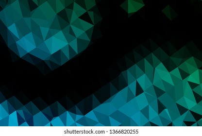 Dark Blue, Green vector polygon abstract layout. An elegant bright illustration with gradient. Brand new style for your business design.