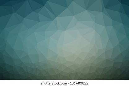 Dark Blue, Green vector polygon abstract backdrop. Glitter abstract illustration with an elegant design. Brand new style for your business design.