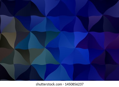 Dark Blue, Green vector polygon abstract backdrop. Polygonal abstract illustration with gradient. A completely new design for your leaflet.