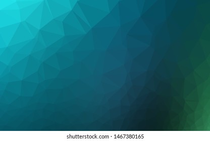 Dark Blue, Green vector polygon abstract backdrop. Shining colored illustration in a Brand new style. Brand new style for your business design.