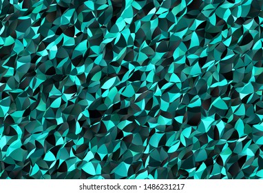 Dark Blue, Green vector polygon abstract background. Colorful abstract illustration with triangles. Brand new design for your business.