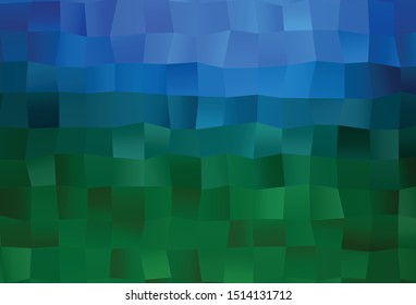 Dark Blue, Green vector polygon abstract layout. A sample with polygonal shapes. Completely new design for your business.