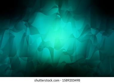 Dark Blue, Green vector polygon abstract backdrop. Shining colorful illustration with triangles. Pattern for a brand book's backdrop.