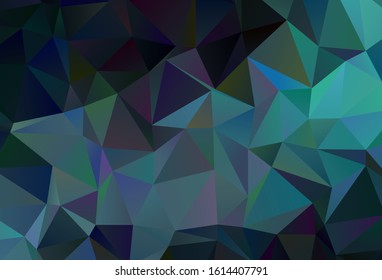 Dark Blue, Green vector polygon abstract background. A sample with polygonal shapes. Polygonal design for your web site.