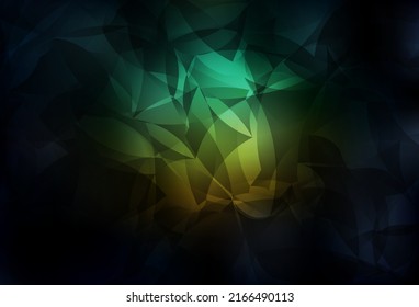 Dark Blue, Green vector polygon abstract background. Shining colorful illustration with triangles. Pattern for a brand book's backdrop.