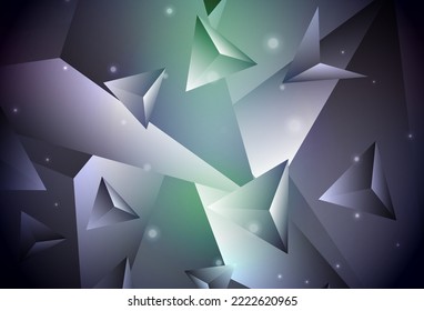 Dark Blue, Green vector polygon abstract layout. A completely new color illustration in a polygonal style. Pattern for a brand book's backdrop.