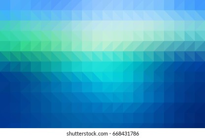 Dark Blue, Green vector polygon abstract pattern. Triangular geometric sample with gradient.  The textured pattern can be used for background.
