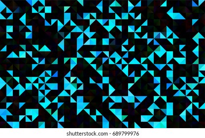 Dark Blue, Green vector polygon abstract template. Colorful illustration in abstract style with gradient. The textured pattern can be used for background.