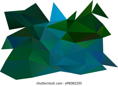 Dark Blue, Green vector polygon abstract background. An elegant bright illustration with gradient. A completely new design for your business.