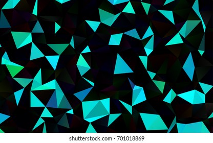 Dark Blue, Green vector polygon abstract template. A sample with polygonal shapes. A completely new design for your business.