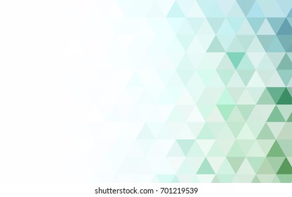 Dark Blue, Green vector polygon abstract pattern. Creative illustration in halftone style with gradient. The textured pattern can be used for background.