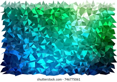 Dark Blue, Green vector polygon abstract background. Creative geometric illustration in Origami style with gradient. A completely new template for your business design.
