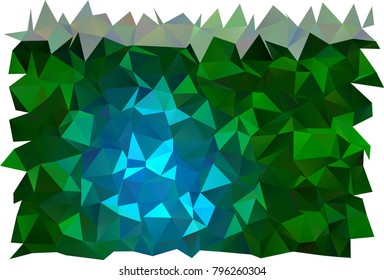 Dark Blue, Green vector polygon abstract template. Geometric illustration in Origami style with gradient.  Brand-new style for your business design.