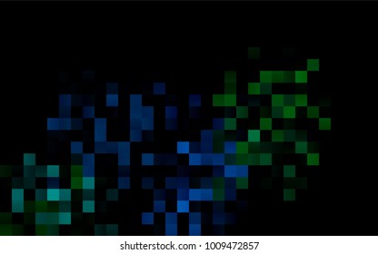 Dark Blue, Green vector polygonal illustration consisting of rectangles. Rectangular design for your business. Creative geometric background in origami style with gradient.
