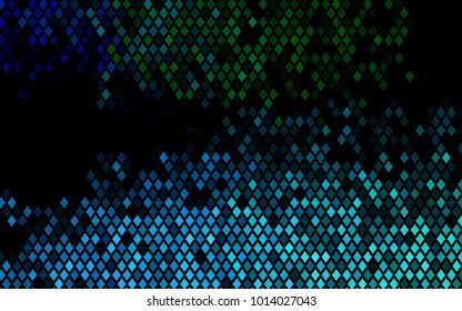 Dark Blue, Green vector polygonal illustration consisting of rectangles. Rectangular design for your business. Creative geometric background in origami style with gradient.