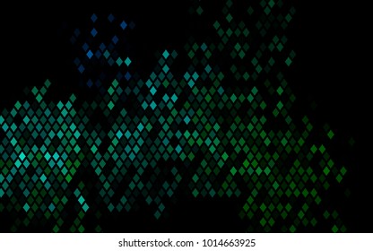 Dark Blue, Green vector polygonal illustration, which consist of rectangles. Rectangular pattern for your business design. Geometric background in Origami style with gradient. 