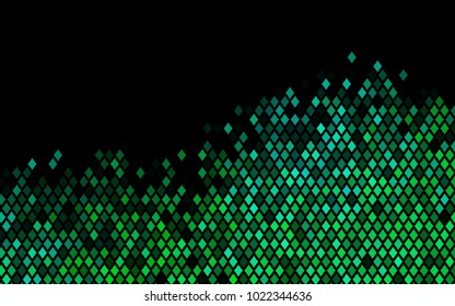 Dark Blue, Green vector polygonal illustration, which consist of rectangles. Rectangular pattern for your business design. Geometric background in Origami style with gradient. 
