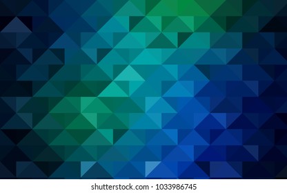 Dark Blue, Green vector polygonal template. Colorful illustration in abstract style with gradient. Brand-new design for your business.