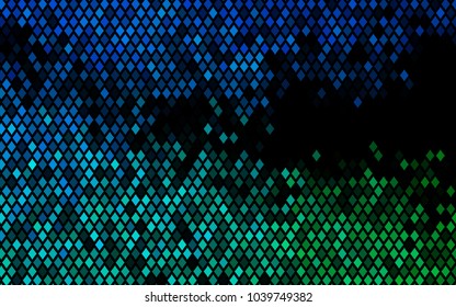 Dark Blue, Green vector polygonal illustration consisting of rectangles. Rectangular design for your business. Creative geometric background in origami style with gradient.