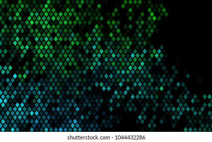 Dark Blue, Green vector polygonal illustration, which consist of rectangles. Rectangular pattern for your business design. Geometric background in Origami style with gradient. 