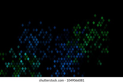 Dark Blue, Green vector polygonal illustration consisting of rectangles. Rectangular design for your business. Creative geometric background in origami style with gradient.