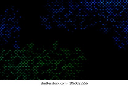Dark Blue, Green vector polygonal illustration, which consist of rectangles. Rectangular pattern for your business design. Geometric background in Origami style with gradient. 