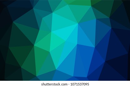 Dark Blue, Green vector polygonal template. Colorful abstract illustration with gradient. That new template can be used for your brand book.