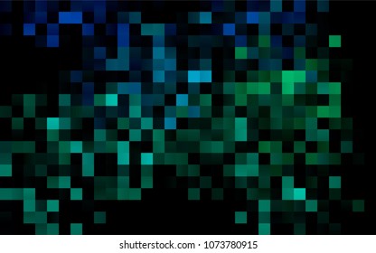Dark Blue, Green vector polygonal illustration consisting of rectangles. Rectangular design for your business. Creative geometric background in origami style with gradient.