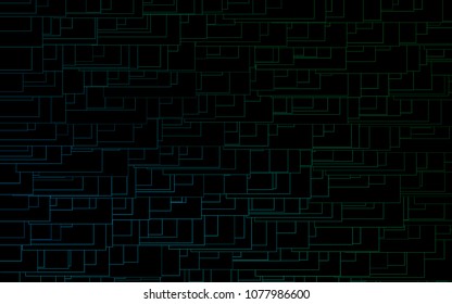 Dark Blue, Green vector polygonal illustration, which consist of rectangles. Rectangular pattern for your business design. Geometric background in Origami style with gradient. 