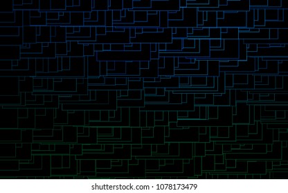 Dark Blue, Green vector polygonal illustration consisting of rectangles. Rectangular design for your business. Creative geometric background in origami style with gradient.