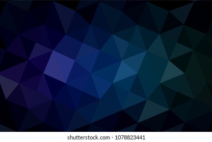 Dark Blue, Green vector polygonal pattern. Modern geometrical abstract illustration with gradient. Triangular pattern for your business design.