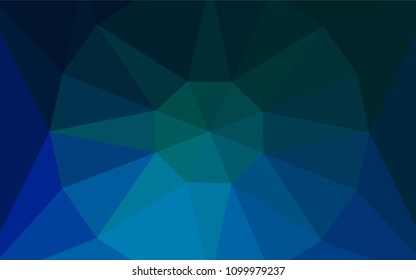 Dark Blue, Green vector polygonal template with a diamond. Colorful illustration with gradient. Completely new template for your banner.