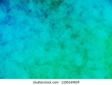 Dark Blue, Green vector polygonal pattern. Shining colored illustration in a Brand new style. The textured pattern can be used for background.