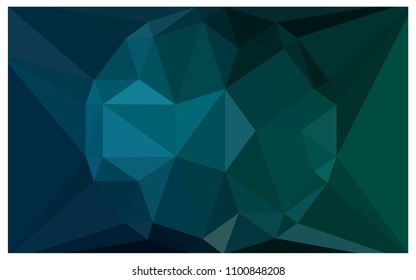 Dark Blue, Green vector polygonal illustration, which consist of triangles with a gemstone in center. Triangular design of a huge diamond for your business. Creative geometric background of gems.