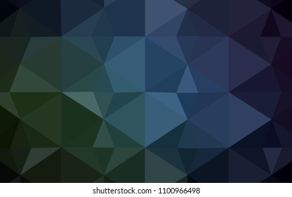 Dark Blue, Green vector polygonal pattern. Colorful abstract illustration with triangles. Brand new design for your business.