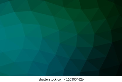 Dark Blue, Green vector polygonal polygonal. A completely new color illustration in a vague style. The template can be used as a background for cell phones.