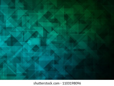 Dark Blue, Green vector polygonal polygonal. A vague abstract illustration with gradient. The textured pattern can be used for background.