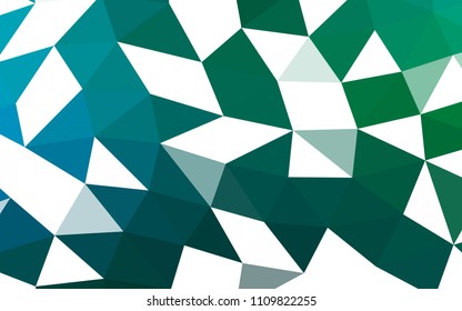 Dark Blue, Green vector polygonal polygonal. Shining colored illustration in a Brand new style. The elegant pattern can be used as part of a brand book.