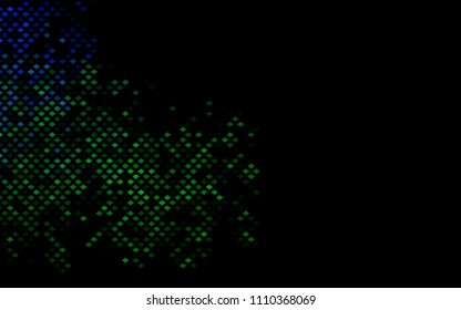 Dark Blue, Green vector polygonal illustration consisting of rectangles. Rectangular design for your business. Creative geometric background in origami style with gradient.