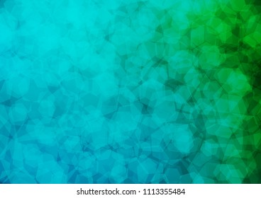 Dark Blue, Green vector polygonal background. Creative illustration in halftone style with gradient. The polygonal design can be used for your web site.