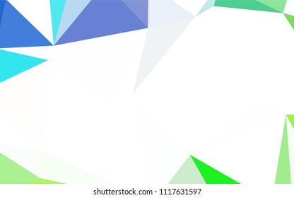 Dark Blue, Green vector polygonal background. Colorful illustration in polygonal style with gradient. Completely new template for your banner.