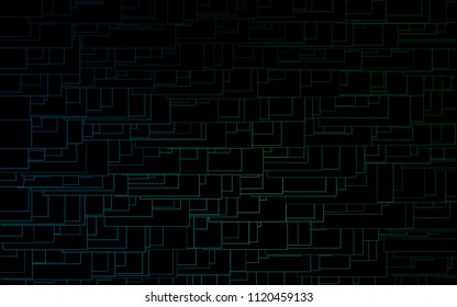 Dark Blue, Green vector polygonal illustration consisting of rectangles. Rectangular design for your business. Creative geometric background in origami style with gradient.