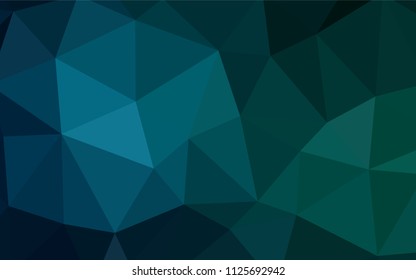 Dark Blue, Green vector polygonal pattern. Colorful illustration in polygonal style with gradient. Pattern for a brand book's backdrop.