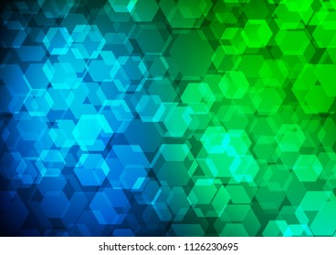 Dark Blue, Green vector polygonal background. Shining colored illustration in a Brand new style. Brand new design for your business.