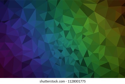 Dark Blue, Green vector polygonal background. Colorful illustration in polygonal style with gradient. Template for cell phone's backgrounds.
