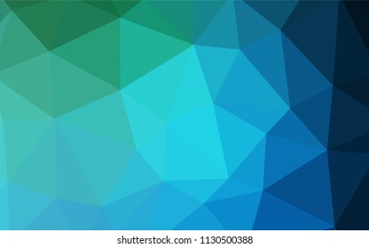 Dark Blue, Green vector polygonal pattern. Colorful illustration in polygonal style with gradient. Polygonal design for your web site.