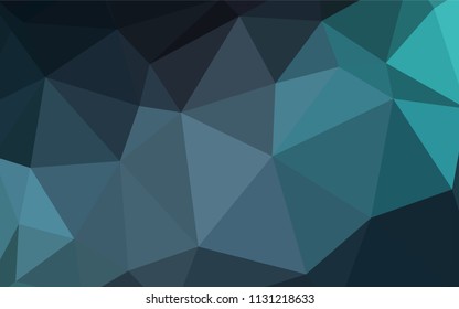 Dark Blue, Green vector polygonal template. Polygonal abstract illustration with gradient. Brand new design for your business.