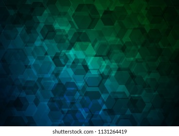 Dark Blue, Green vector polygonal pattern. Shining colored illustration in a Brand new style. The completely new template can be used for your brand book.