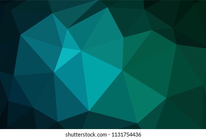 Dark Blue, Green vector polygonal pattern. Creative geometric illustration in Origami style with gradient. Textured pattern for your backgrounds.